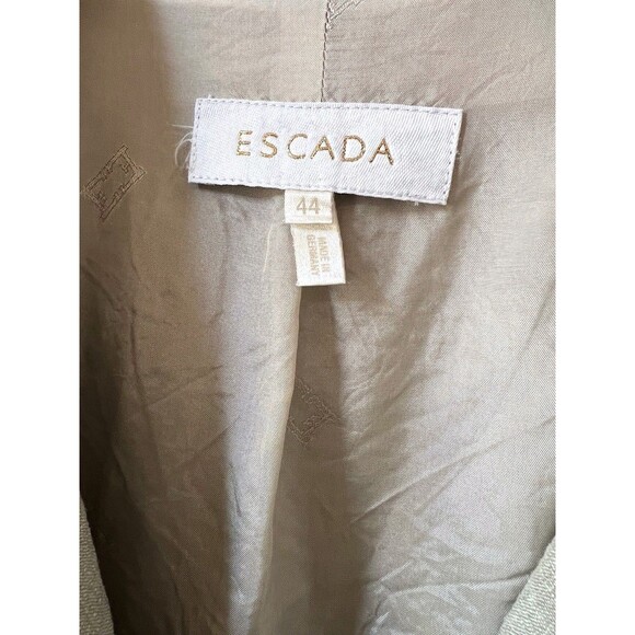 Escada Silk Linen Blazer Jacket Size 44 Ermenegildo Zegna Cloth /Logo Buttons - Picture 4 of 7